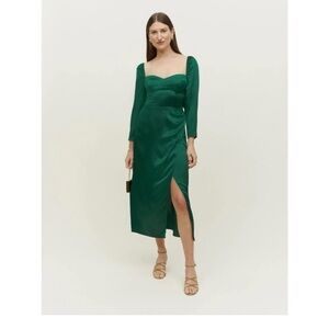 Reformation Gloriana Dress Green